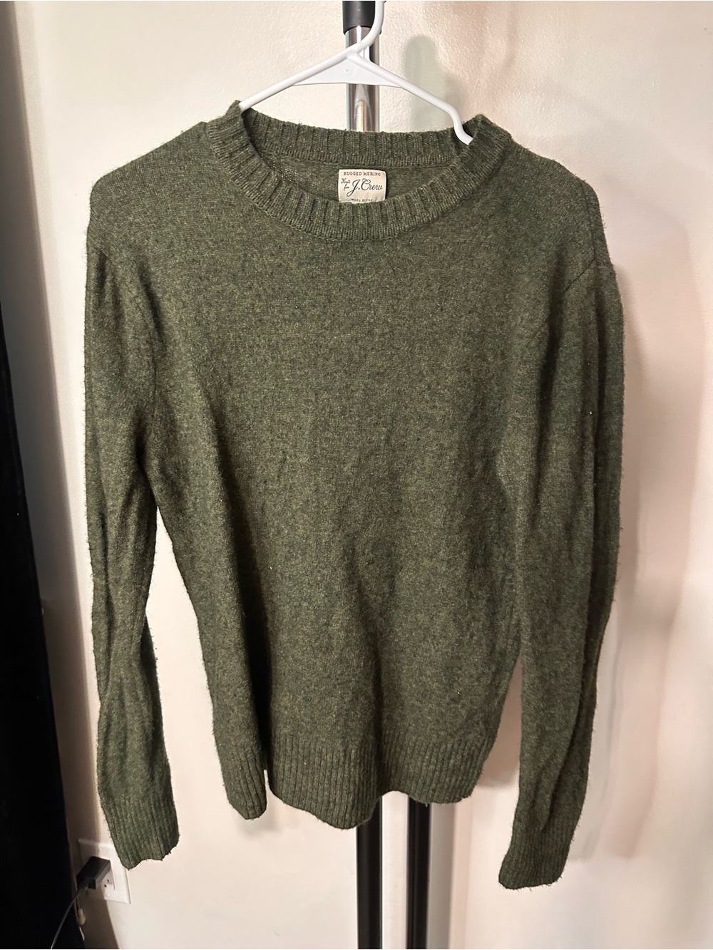 J. Crew Men's Olive Green Crewneck Sweater